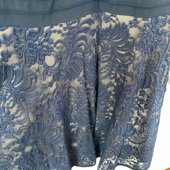 Avery G Navy Halter Fit and Flare Dress - Picture 6 of 9